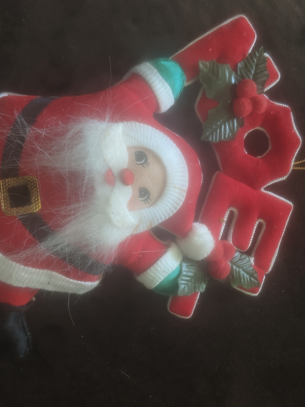 Holiday Santa Plush Wall Hanging - Red Christmas Decor